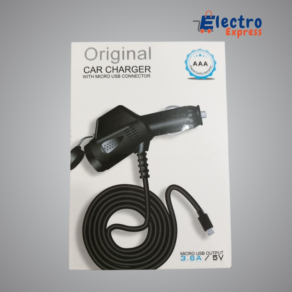 Chargeur de Voiture avec Câble Micro USB Intégré